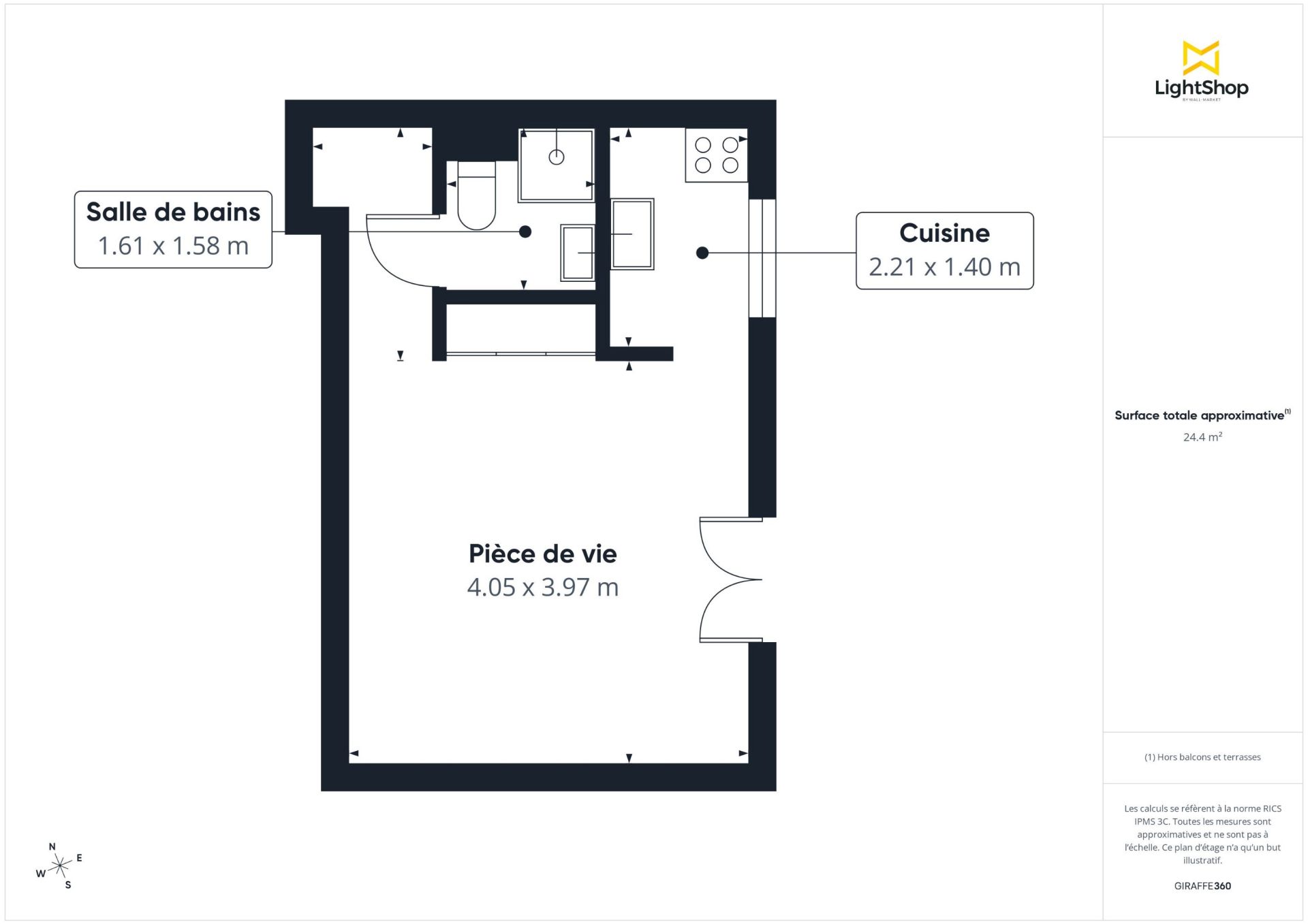 Vente Appartement 1&nbsp;pièce 25&nbsp;m² Paris 17