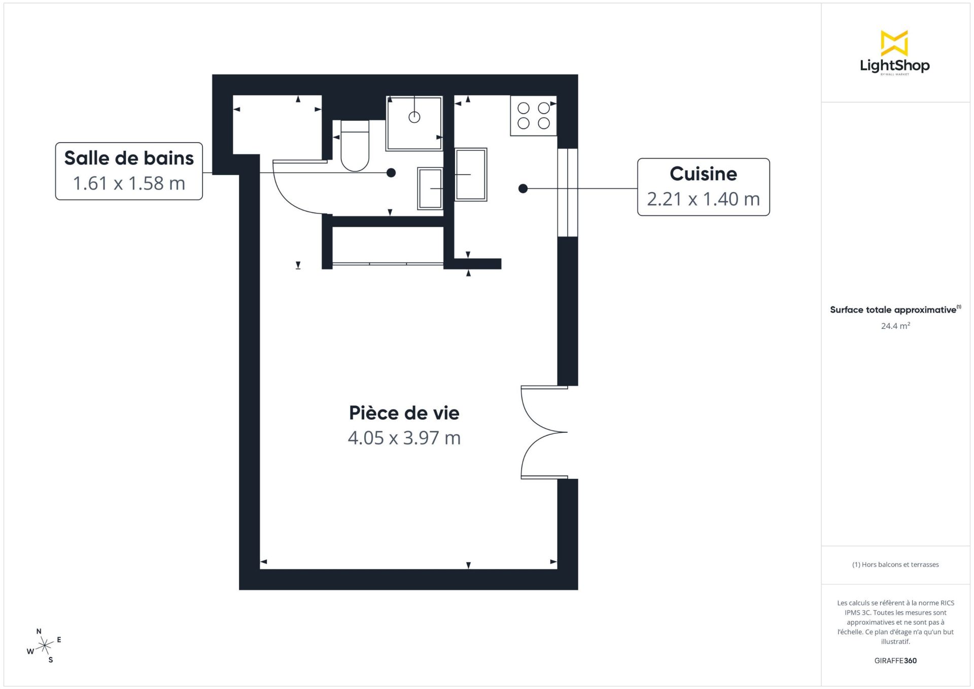 Vente Appartement 1&nbsp;pièce 25&nbsp;m² Paris 17