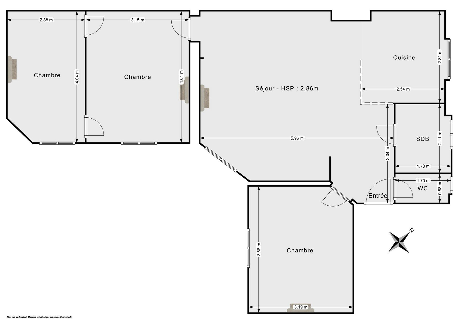 Vente Appartement 4&nbsp;Pièces 76&nbsp;m² Paris 17