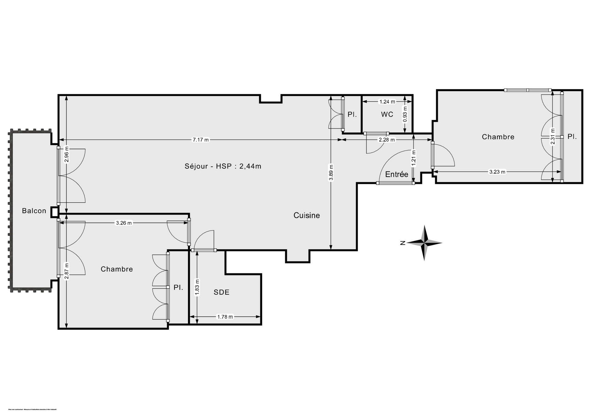 Vente Appartement 3&nbsp;Pièces 53&nbsp;m² Paris 17