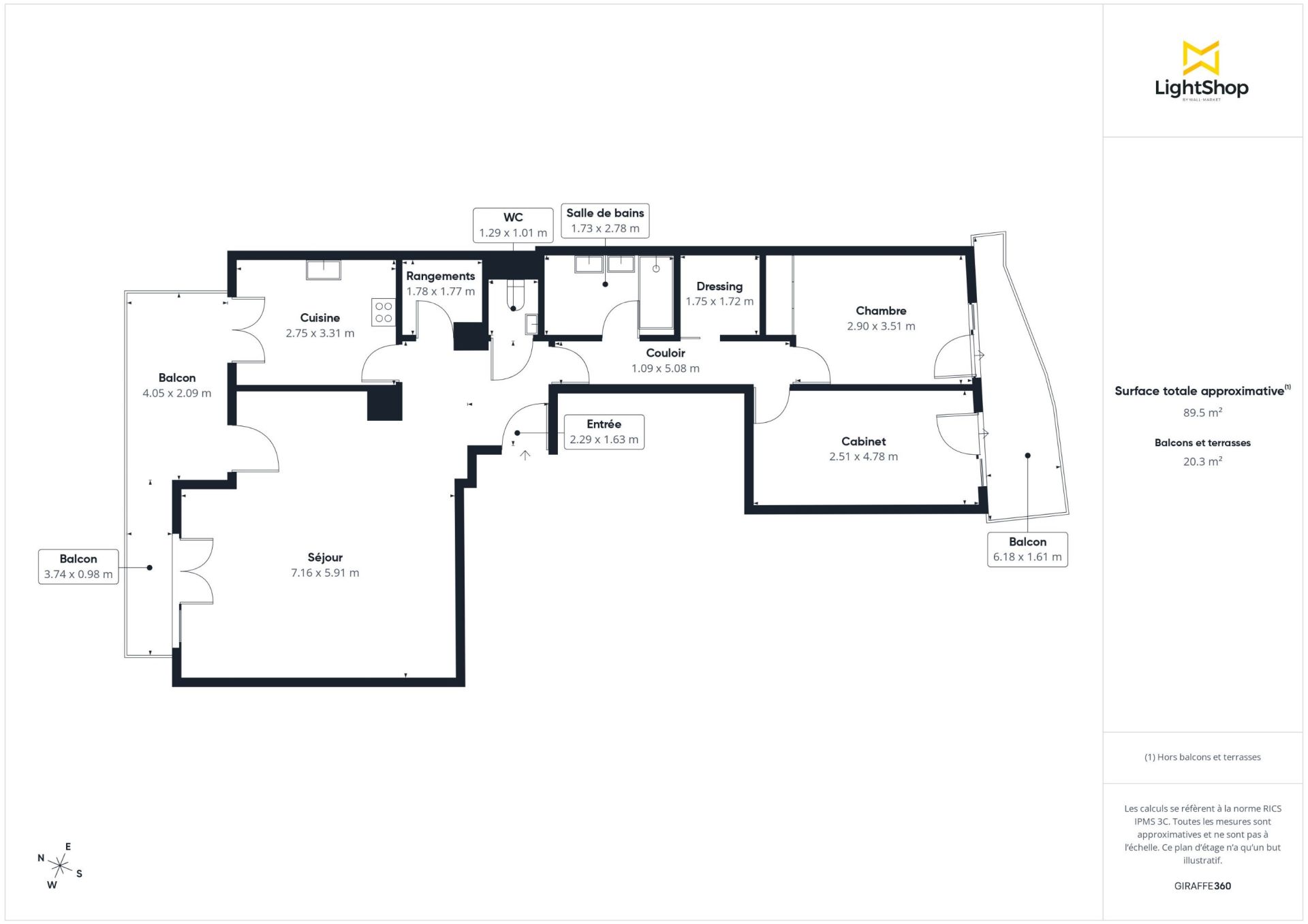 Vente Appartement 4&nbsp;Pièces 90&nbsp;m² Levallois-Perret