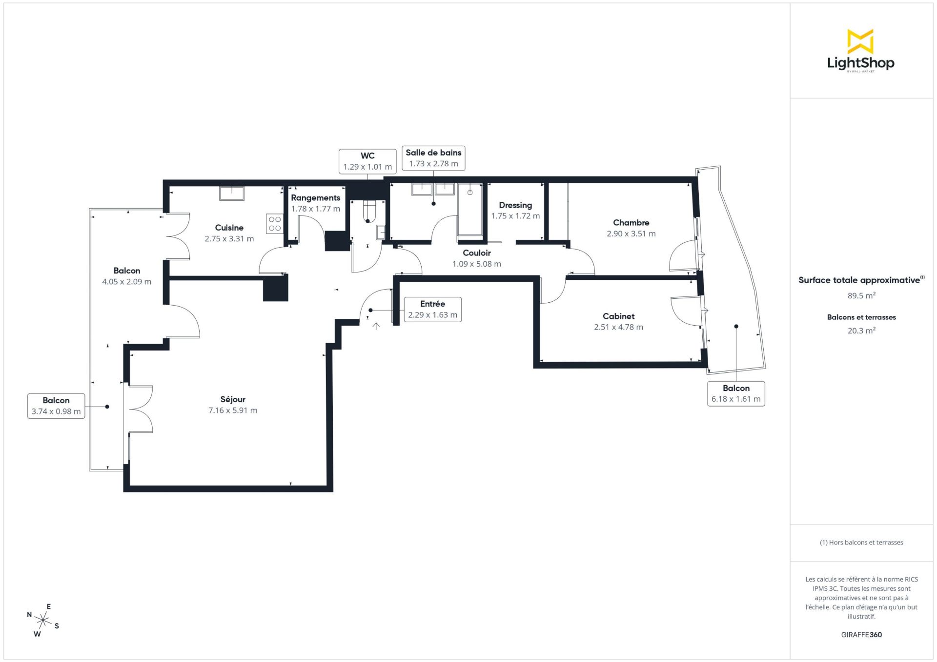 Vente Appartement 4&nbsp;Pièces 90&nbsp;m² Levallois-Perret