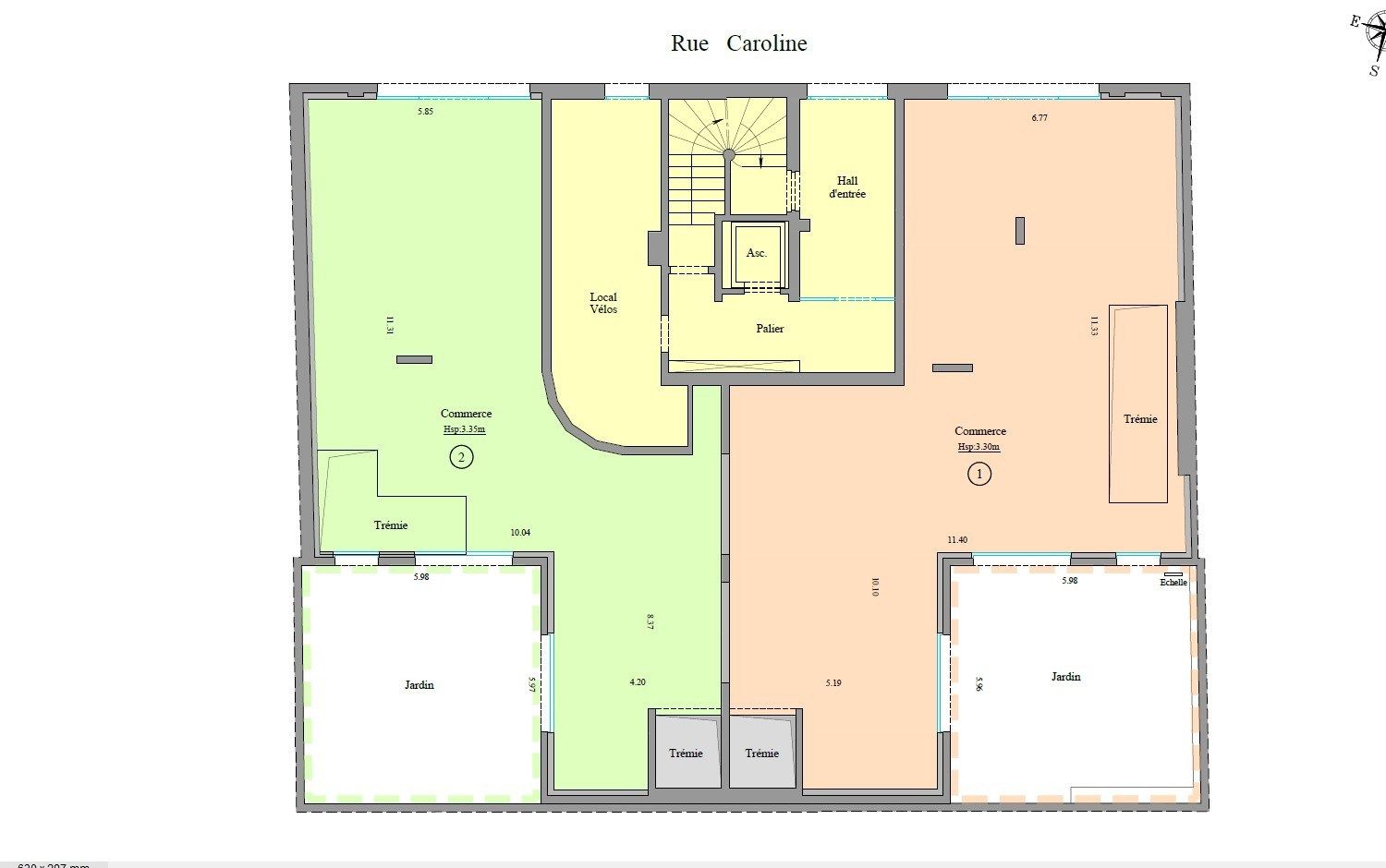 Vente Commerce 196&nbsp;m² Paris 17