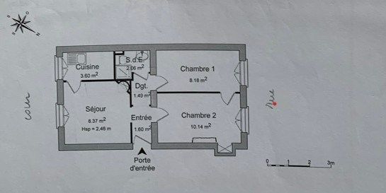 Vente Appartement 3&nbsp;Pièces 36.33&nbsp;m² Paris 17