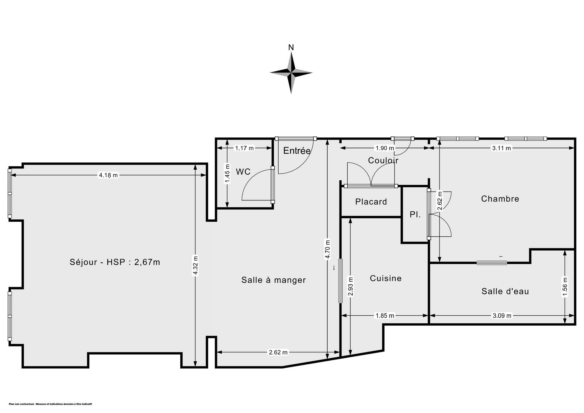 Vente Appartement 2&nbsp;Pièces 48&nbsp;m² Paris 17