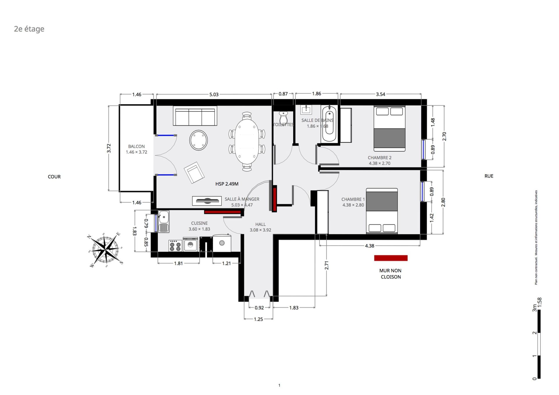 Vente Appartement 3&nbsp;Pièces 68&nbsp;m² St Ouen