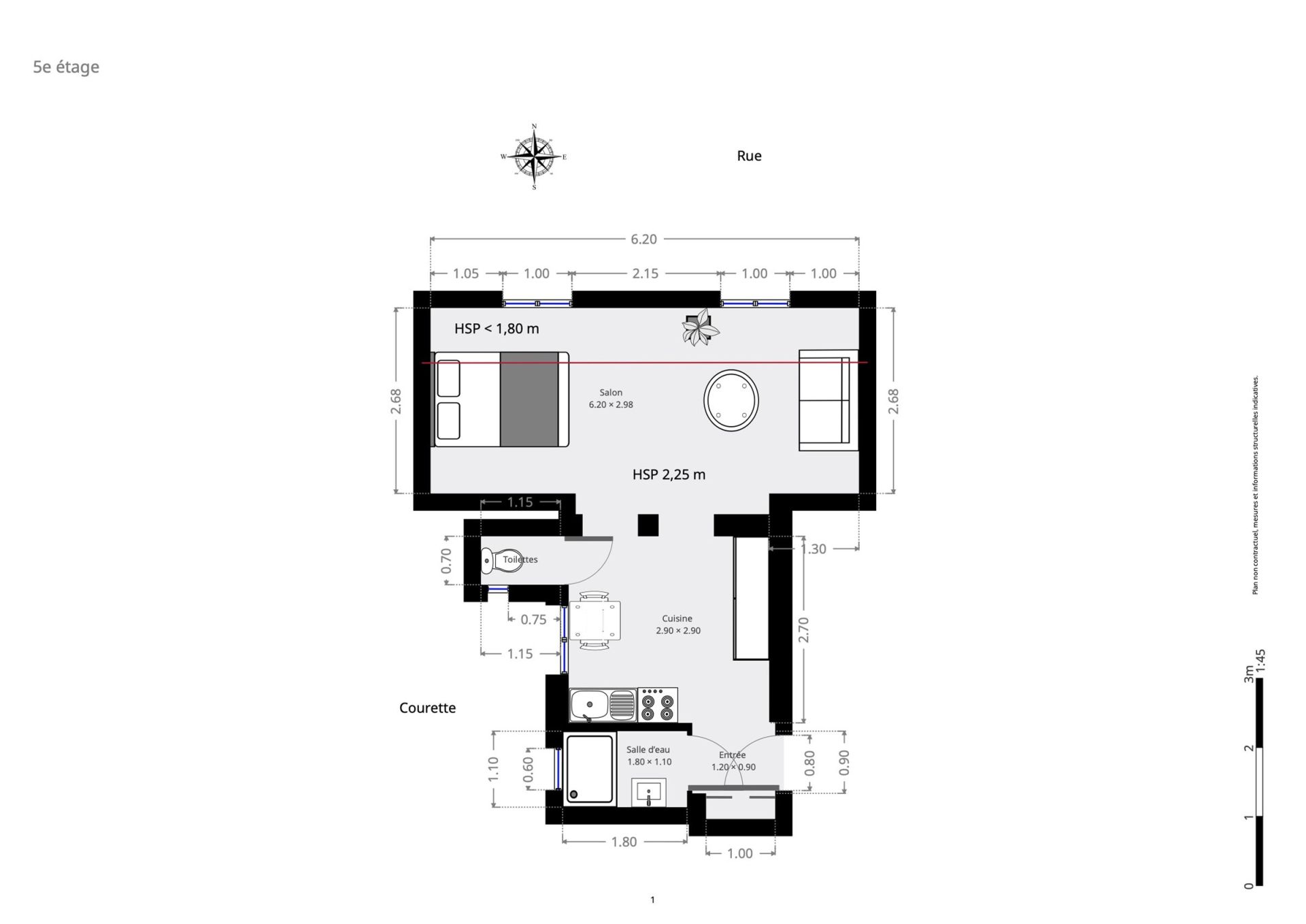 Vente Appartement 1&nbsp;pièce 30&nbsp;m² Paris 2
