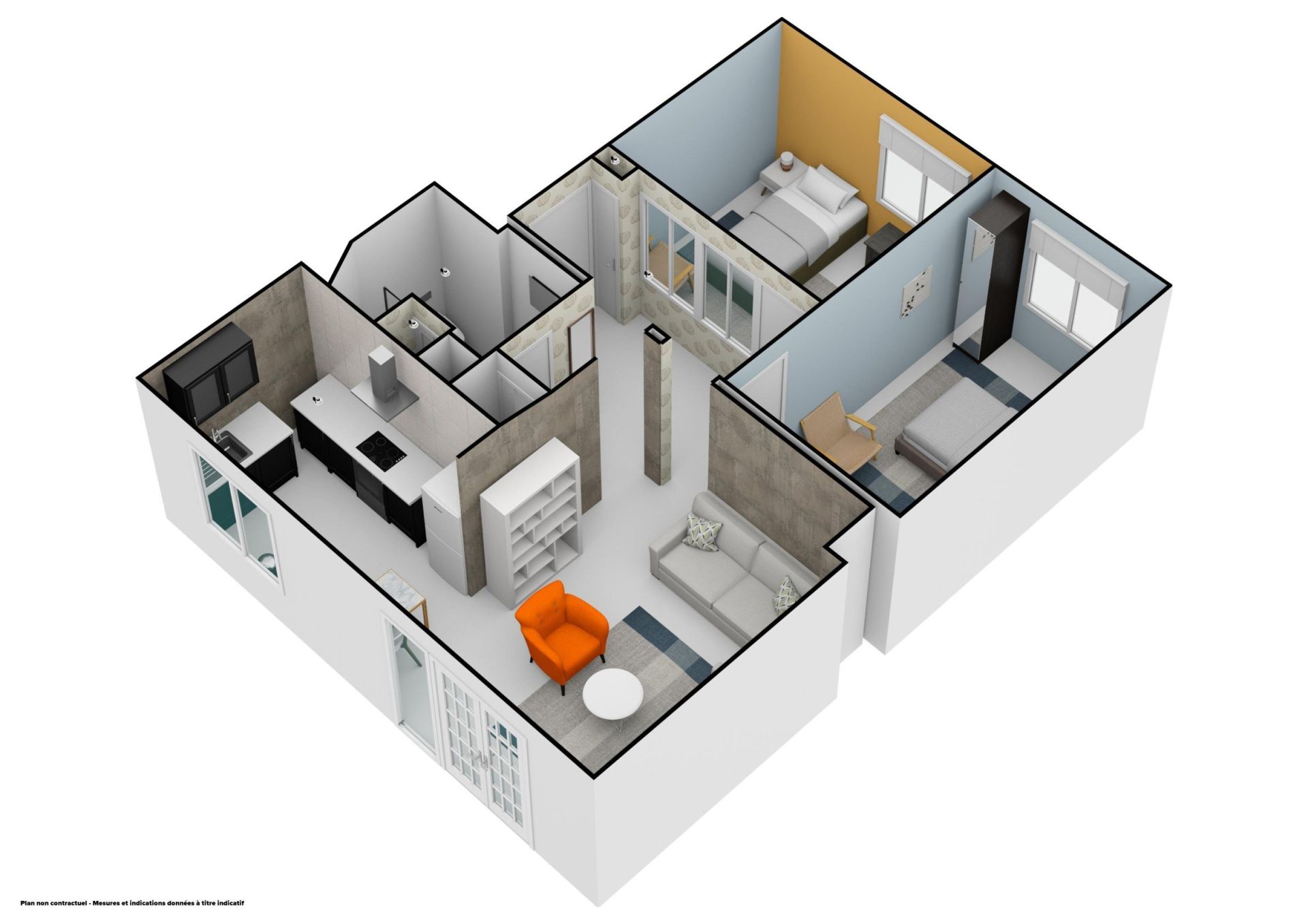 Vente Appartement 3&nbsp;Pièces 52&nbsp;m² Paris 19