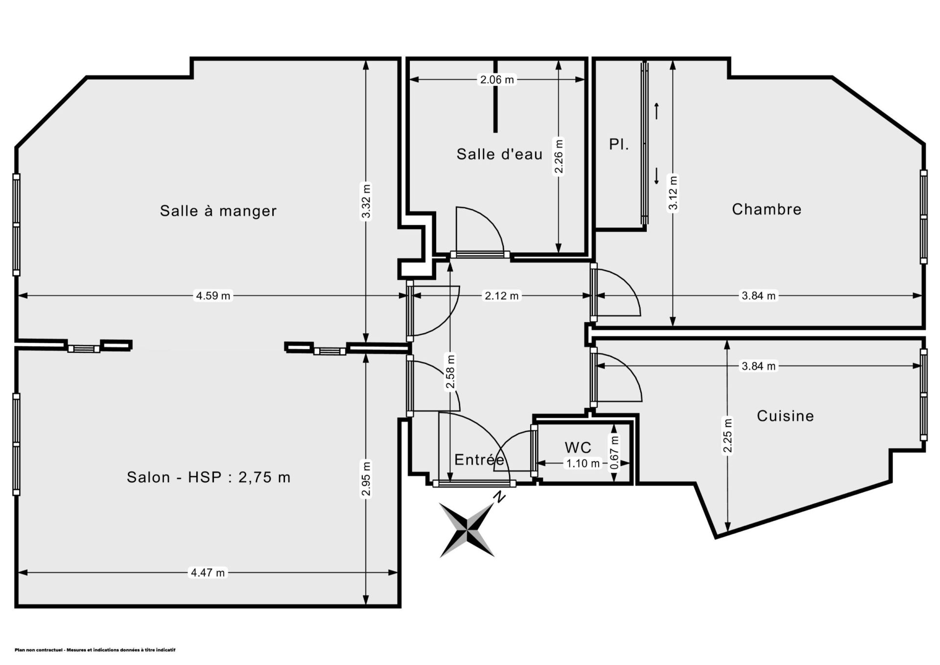 Vente Appartement 3&nbsp;Pièces 56.29&nbsp;m² Paris 18