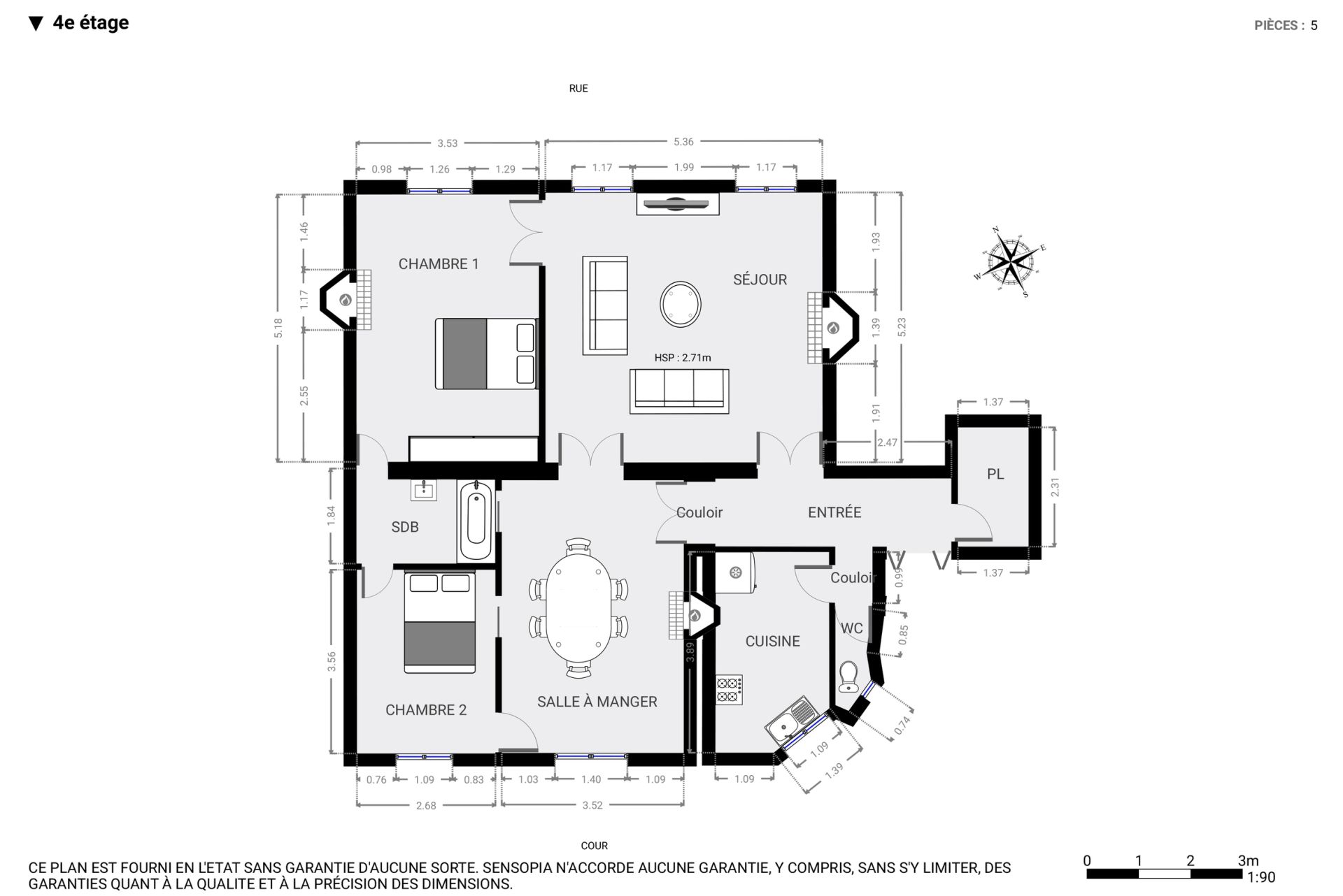 Vente Appartement 4&nbsp;Pièces 99&nbsp;m² Paris 10