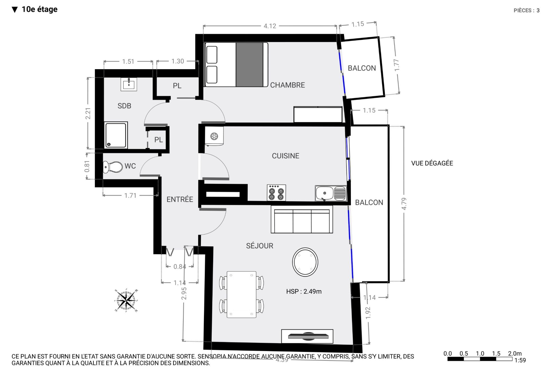 Vente Appartement 2&nbsp;Pièces 50&nbsp;m² St Ouen
