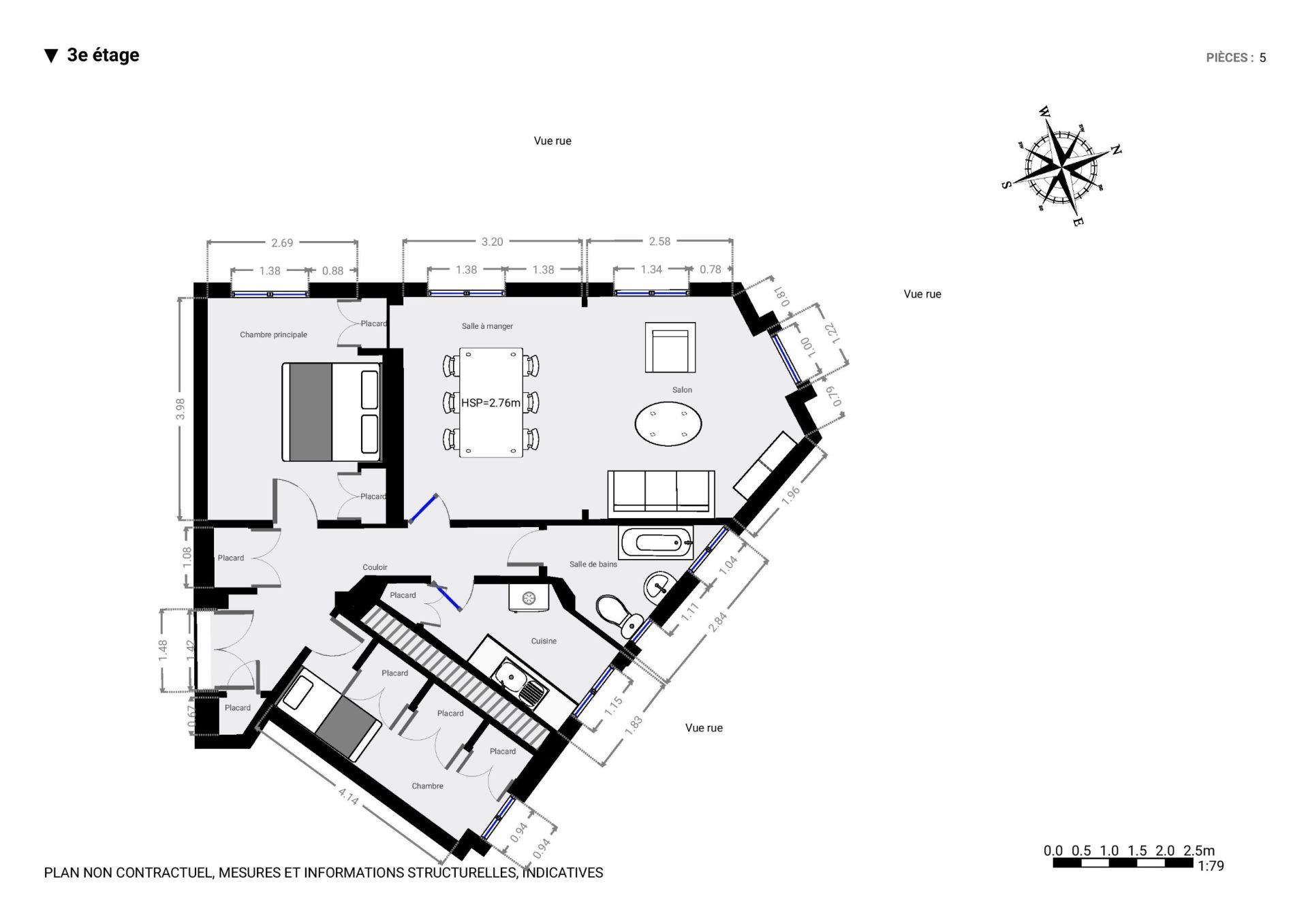 Vente Appartement 3&nbsp;Pièces 66&nbsp;m² Paris 18