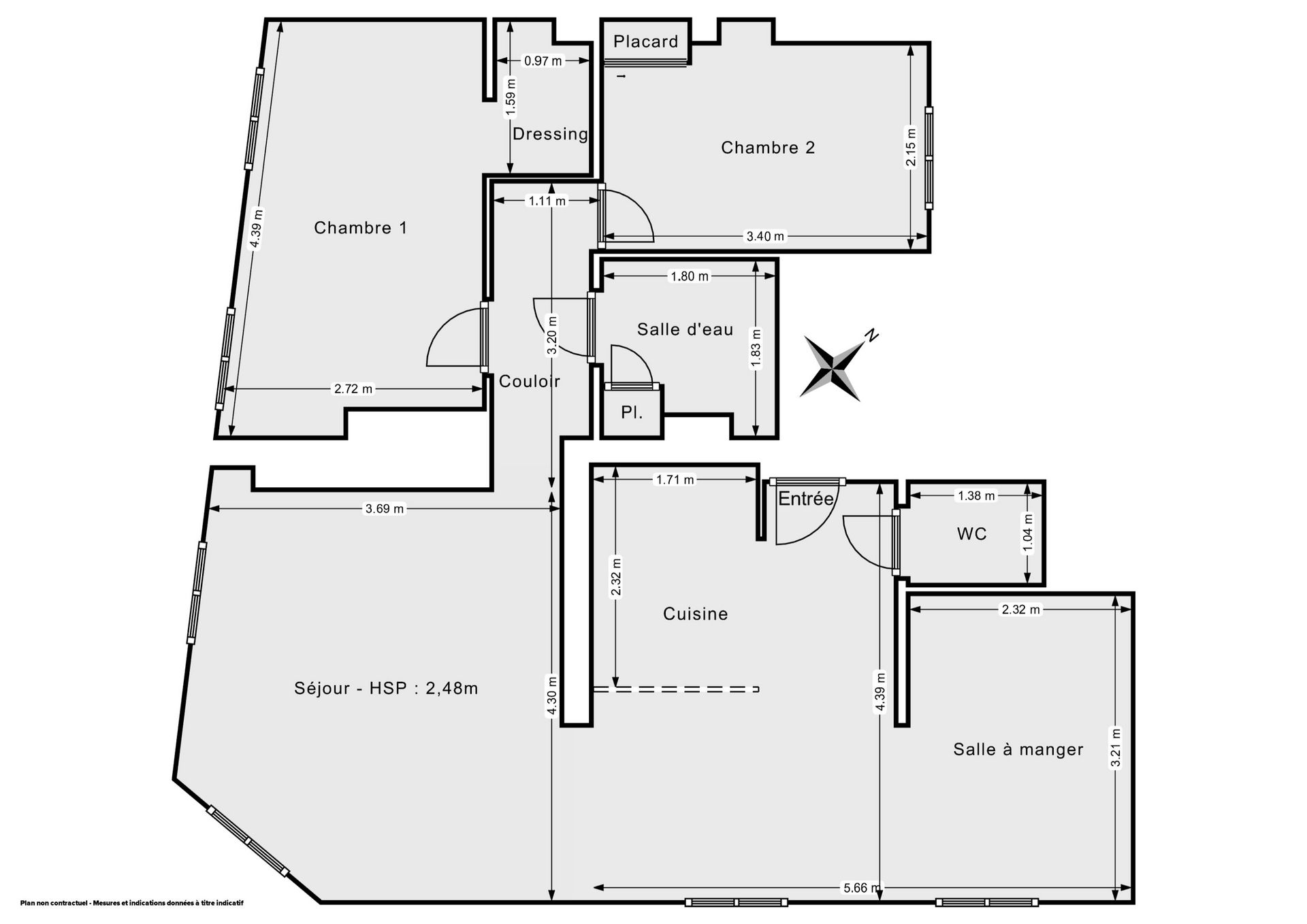Vente Appartement 4&nbsp;Pièces 68&nbsp;m² Paris 17