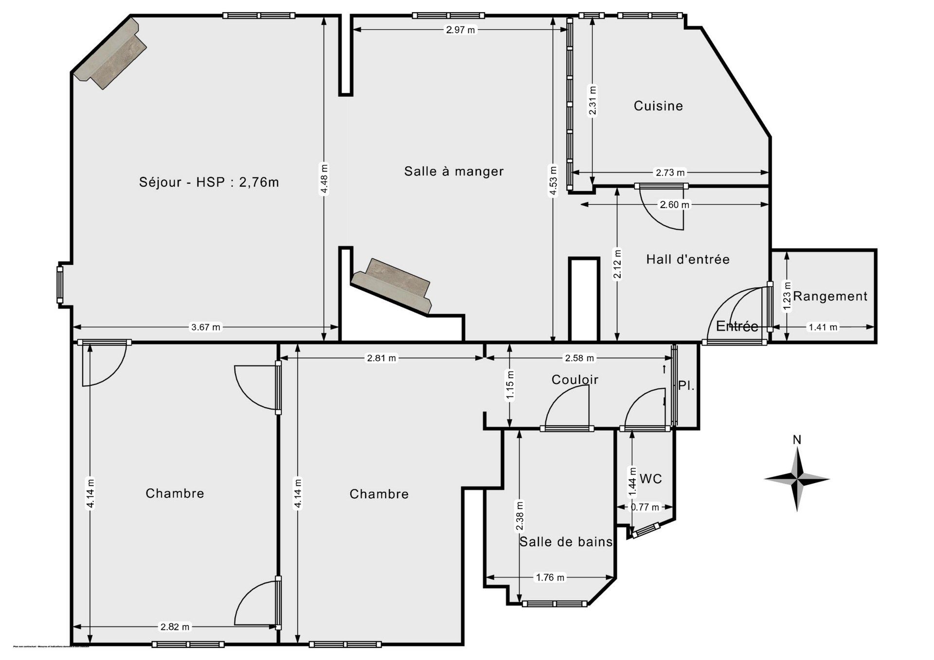 Vente Appartement 4&nbsp;Pièces 70&nbsp;m² Paris 18