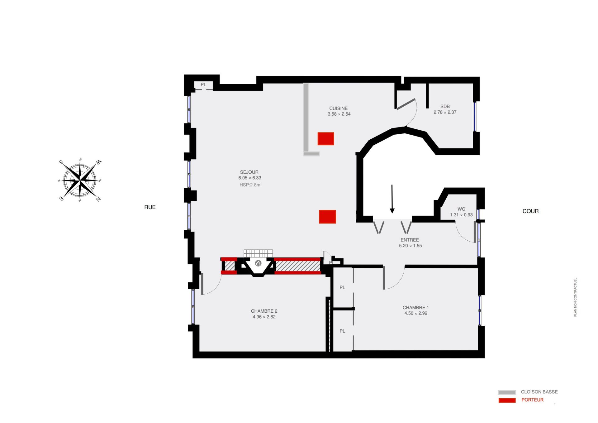 Vente Appartement 4&nbsp;Pièces 81&nbsp;m² Paris 17