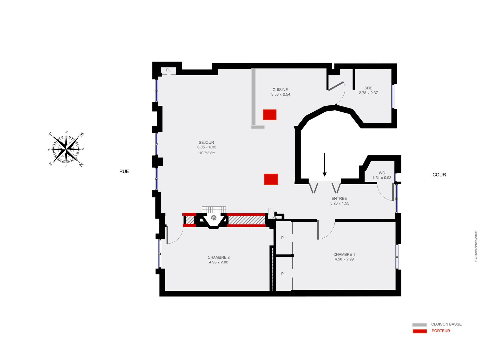 Vente Appartement 4&nbsp;Pièces 81&nbsp;m² Paris 17