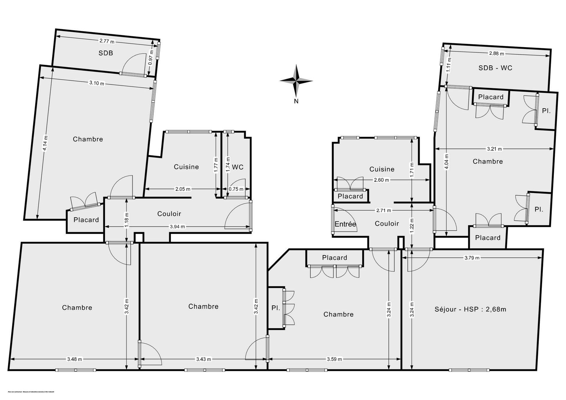 Vente Appartement 6&nbsp;Pièces 94&nbsp;m² Paris 18