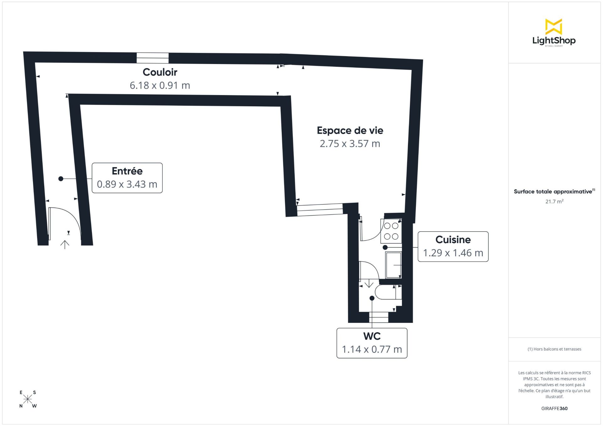 Vente Appartement 1&nbsp;pièce 22&nbsp;m² Paris 17